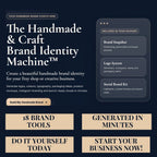 Handmade Brand Identity Kit, Etsy Glow Up, AI Logo & Packaging Prompts (Digital Download)