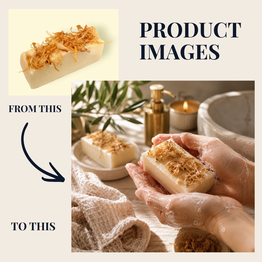 Handmade Brand Identity Kit, Etsy Glow Up, AI Logo & Packaging Prompts (Digital Download)