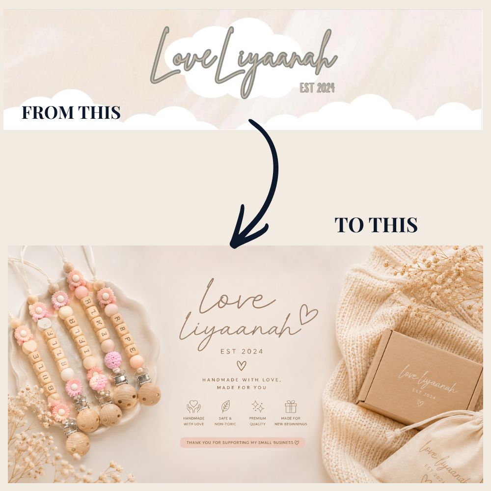 Handmade Brand Identity Kit, Etsy Glow Up, AI Logo & Packaging Prompts (Digital Download)