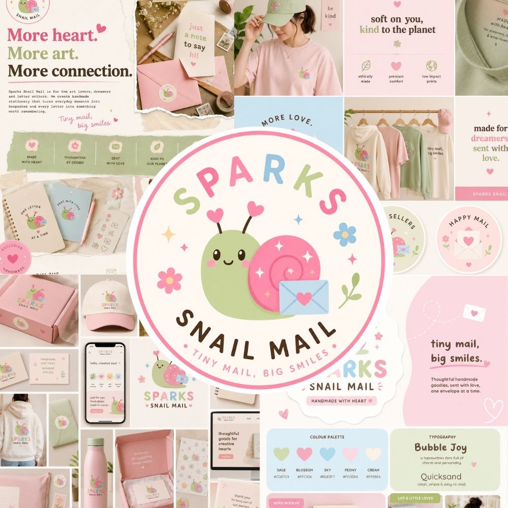 Handmade Brand Identity Kit, Etsy Glow Up, AI Logo & Packaging Prompts (Digital Download)