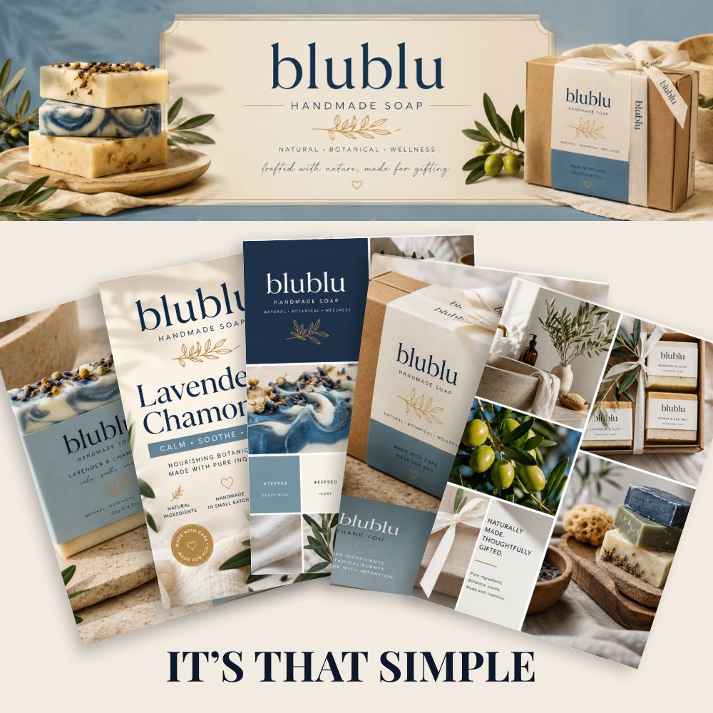 Handmade Brand Identity Kit, Etsy Glow Up, AI Logo & Packaging Prompts (Digital Download)