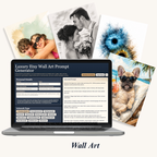 Wall Art Prompt Generator, AI Prompts for Aesthetic Printable Wall Art & Digital Art Sellers (Digital Download)