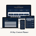 30-Day Content Planner, AI Social Media Content Calendar for Small Business & Influencer Brands (Digital Download)