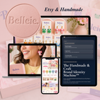 Handmade Brand Identity Kit, Etsy Glow Up, AI Logo & Packaging Prompts (Digital Download)
