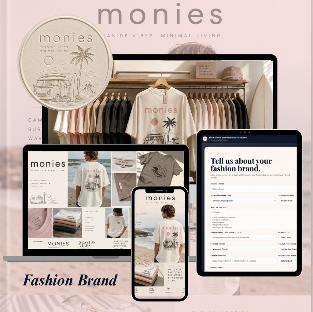 Fashion Brand Identity Machine™, AI Fashion Branding Toolkit, Fashion Brand Kit, Clothing Brand Branding (Digital Download)