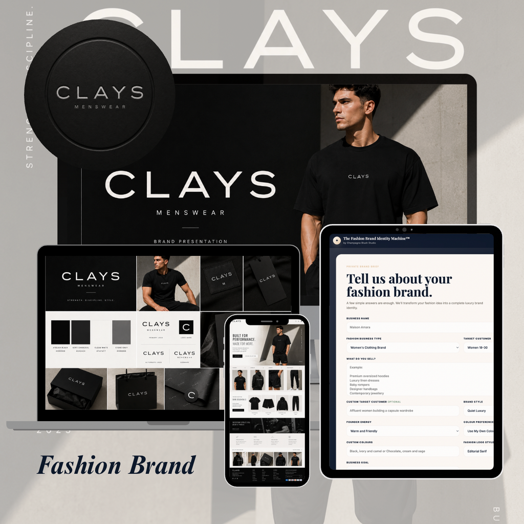 Fashion Brand Identity Machine™, AI Fashion Branding Toolkit, Fashion Brand Kit, Clothing Brand Branding (Digital Download)